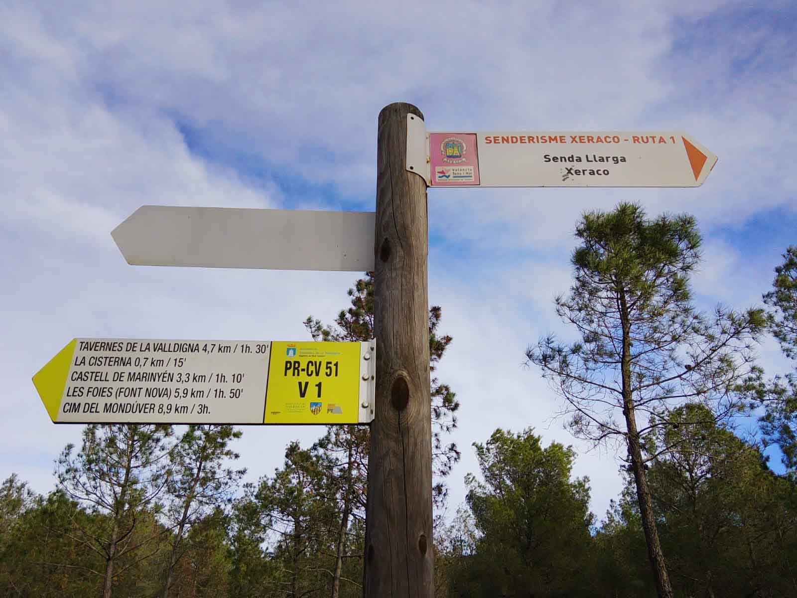 Tavernes. Camí de l'ombría, senda d'Ester, Pla de les Foies